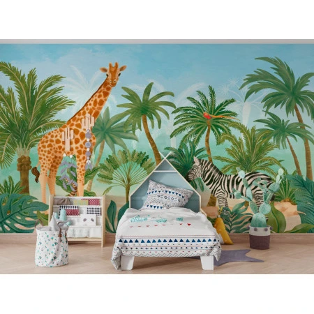Fototapet fara imbinari Watercolor Jungle Premier Decor