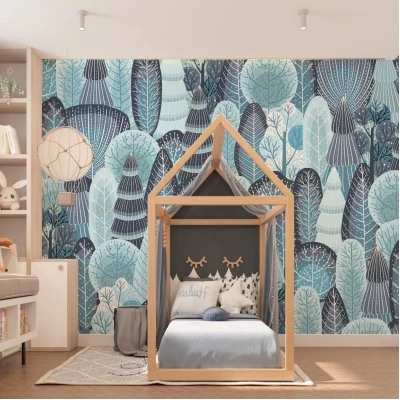 Fototapet fara imbinari The Snowy Forest Premier Decor