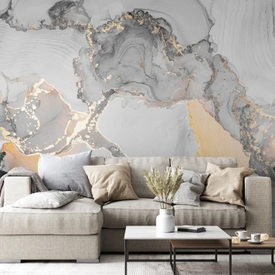 Fototapet fara imbinari Gray Marble Premier Decor