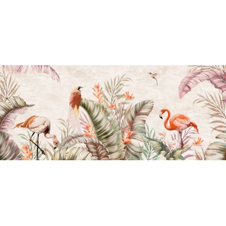 Fototapet fara imbinari Flamingos In Pastel Colors Premier Decor