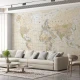 Fototapet fara imbinari Vintage Map Of The World