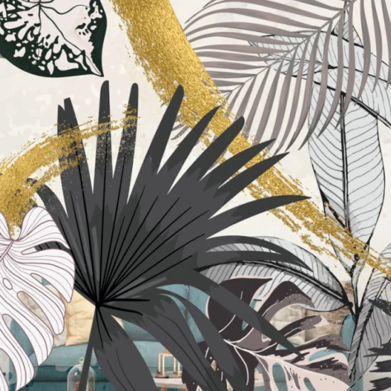 Fototapet fara imbinari Tropical Leaves Tree And Summer Background