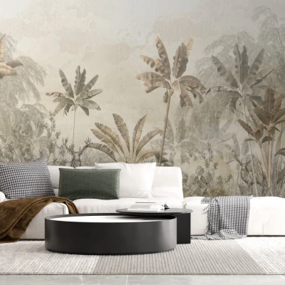 Fototapet fara imbinari Light Beige Rainforest Premier Decor