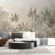 Fototapet fara imbinari Light Beige Rainforest