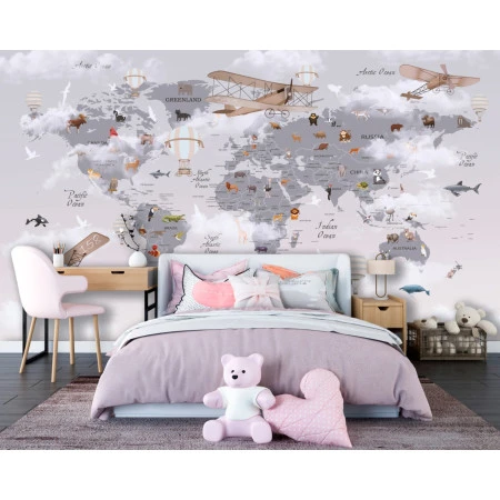 Fototapet fara imbinari Map Of Flying Dreams Premier Decor
