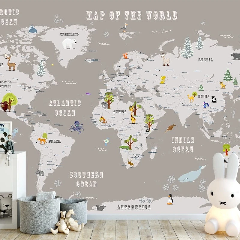 Fototapet fara imbinari Map Of The World