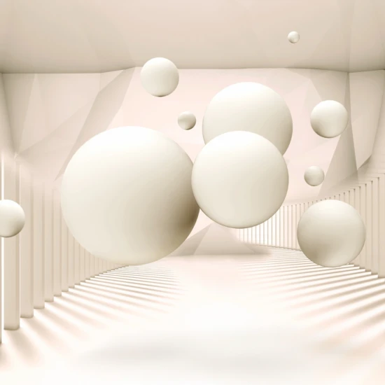 Fototapet fara imbinari Beige Balls