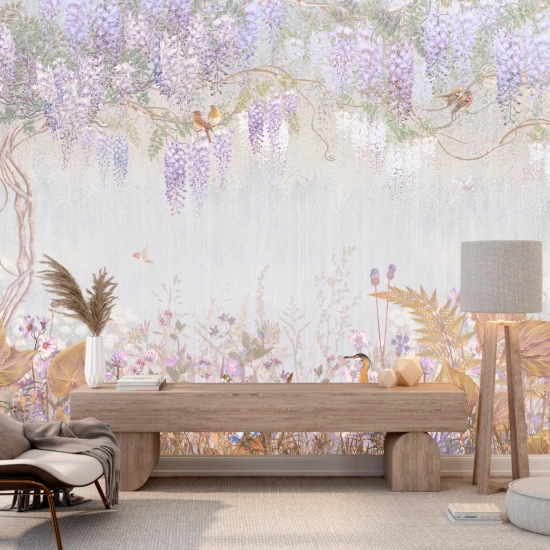 Fototapet fara imbinari Wisteria