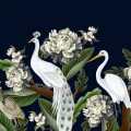 Fototapet fara imbinari White Peacock And Stork