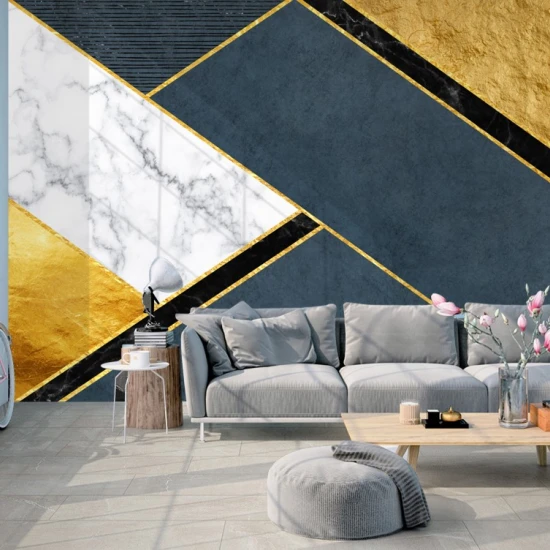 Fototapet fara imbinari Geometric Golden Mood Fototapet fara imbinari Geometric Golden Mood