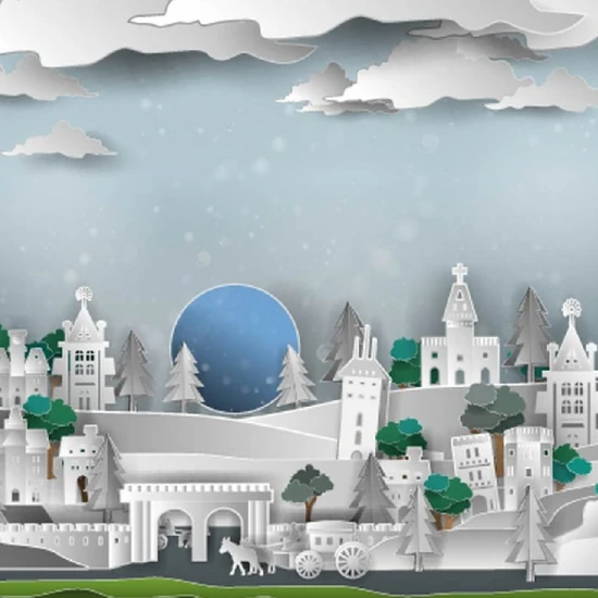 Fototapet fara imbinari Dream Antiquated Night City