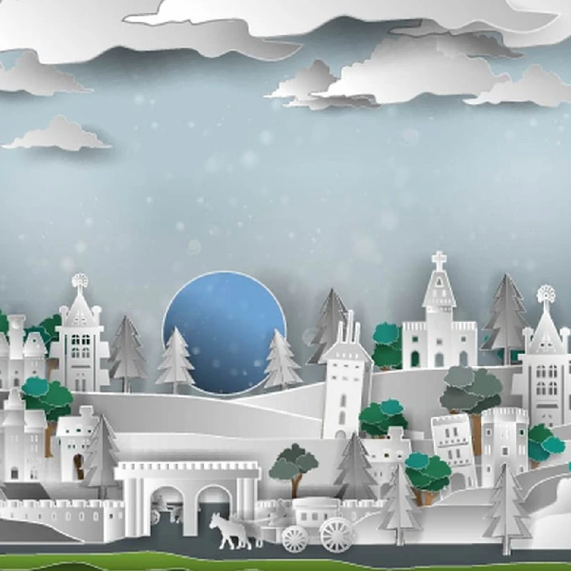 Fototapet fara imbinari Dream Antiquated Night City