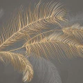 Fototapet fara imbinari  Luxury Feather Gold