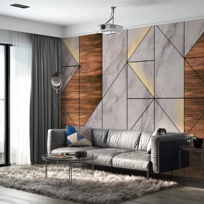 Fototapet fara imbinari Wood Premier Decor