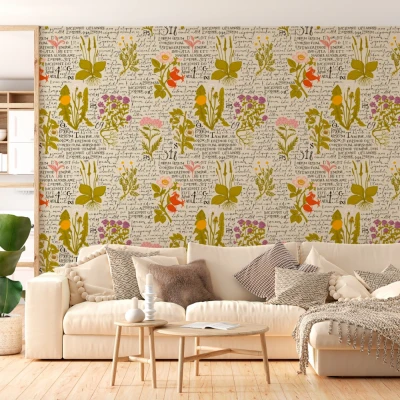 Fototapet fara imbinari Botanical Medicine Premier Decor