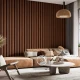 Fototapet fara imbinari Vertical Wooden Slats Texture For Interior