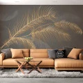 Fototapet fara imbinari  Luxury Feather Gold