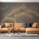 Fototapet fara imbinari  Luxury Feather Gold