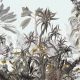 Fototapet fara imbinari Light Jungle Landscape With Tropical Trees And Plants