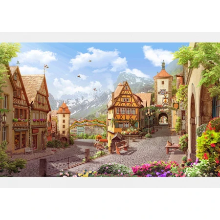 Fototapet fara imbinari Alpen Dorf Premier Decor