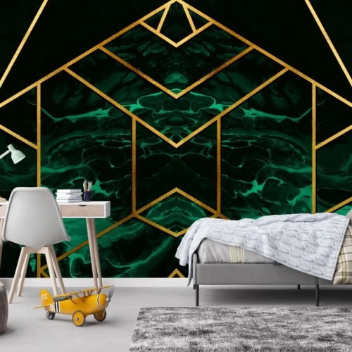 Fototapet fara imbinari Black Marble