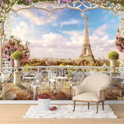 Fototapet fara imbinari Călătorie De Vis În Paris Premier Decor