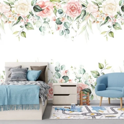Fototapet fara imbinari Colorful Flowers Premier Decor