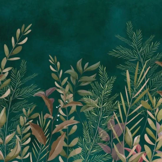 Fototapet fara imbinari Colorful Flowers In The Night