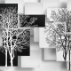 Fototapet fara imbinari Copac Alb-Negru
