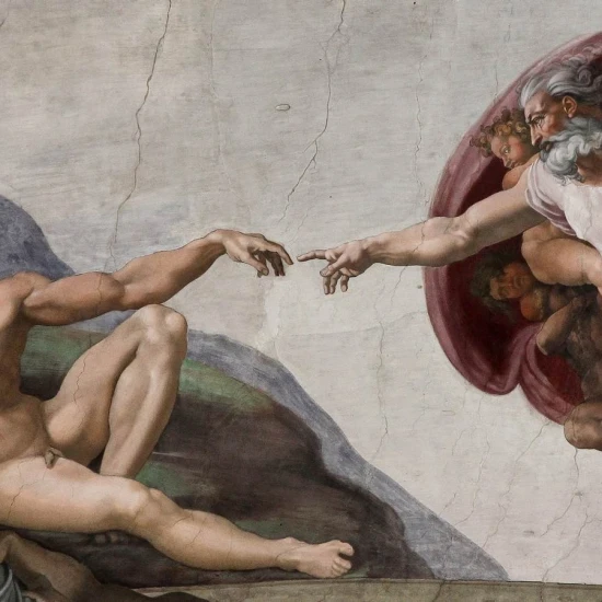 Fototapet fara imbinari Crearea Lui Adam Frescă Living si Dormitor