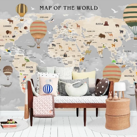 Fototapet fara imbinari Dream Conquering The World In Balloons