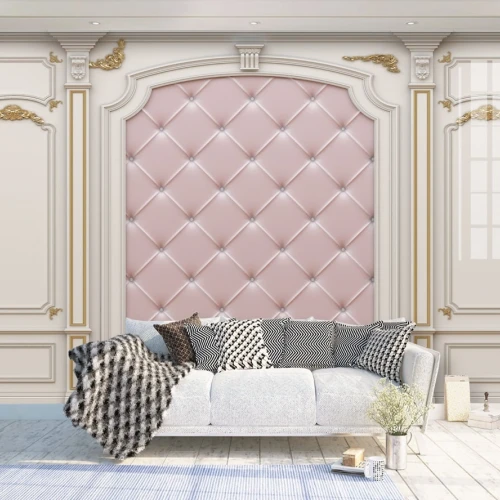 Fototapet fara imbinari Leather Pink