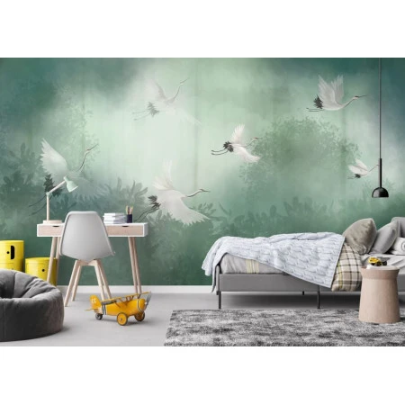 Fototapet fara imbinari Egrete În Zbor Premier Decor