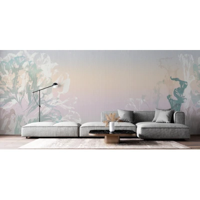 Fototapet fara imbinari Graphic Wildflowers Painted Premier Decor
