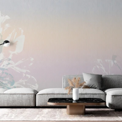 Fototapet fara imbinari Graphic Wildflowers Painted Premier Decor
