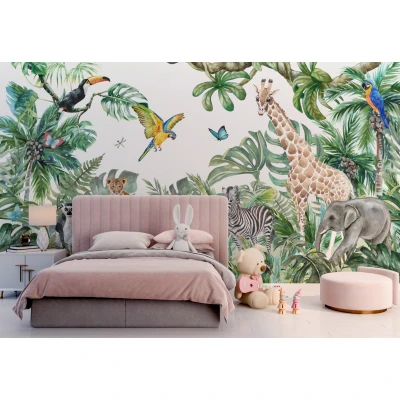 Fototapet fara imbinari Tropics With Animals Premier Decor