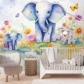 Fototapet fara imbinari Watercolour Elephant