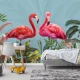 Fototapet fara imbinari Flamingo