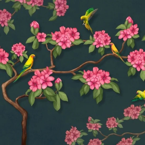 Fototapet fara imbinari Flori Roșii