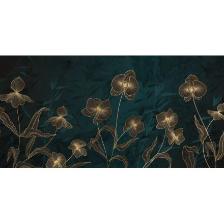 Fototapet fara imbinari Floricele Aurii Premier Decor