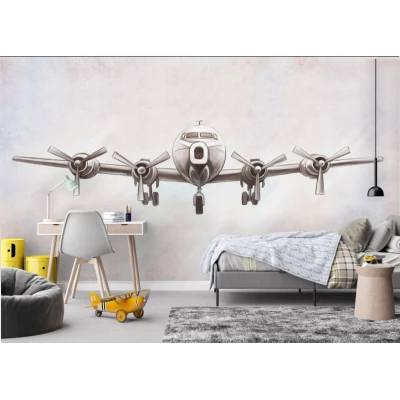 Fototapet fara imbinari Flying Airplane Premier Decor
