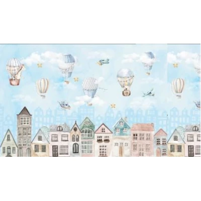 Fototapet fara imbinari Flying Friends In My Hometown Premier Decor