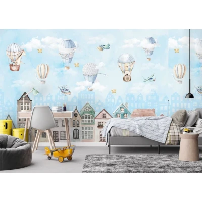 Fototapet fara imbinari Flying Friends In My Hometown Premier Decor