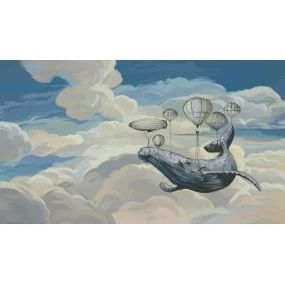 Fototapet fara imbinari Flying Whale Premier Decor