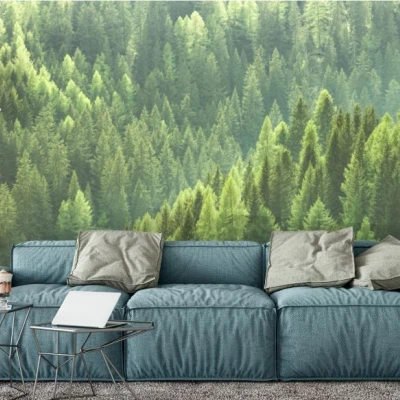 Fototapet fara imbinari Peisaj Forest Living si Dormitor Premier Decor