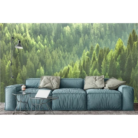 Fototapet fara imbinari Peisaj Forest Living si Dormitor