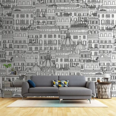 Fototapet fara imbinari Funky City Premier Decor
