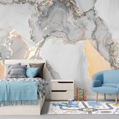 Fototapet fara imbinari Golden Marble