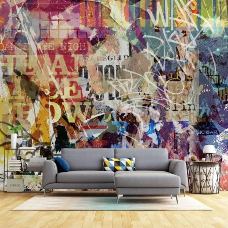 Fototapet fara imbinari Grafitty Art Wall Premier Decor