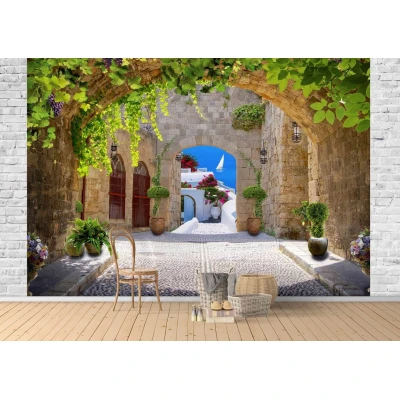 Fototapet fara imbinari Grece Travel Story Premier Decor